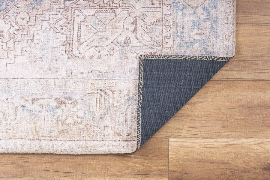 TEPPI Dorian Hall gulvtppe, m. mnster, rektangulr - multifarvet polyester (75x230)