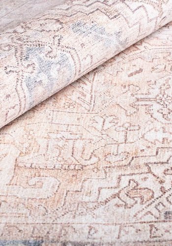 TEPPI Dorian Hall gulvtppe, m. mnster, rektangulr - multifarvet polyester (75x230)