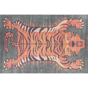 TEPPI Opus teppe, med mnster, rektangulrt - flerfarget polyester (140x190)