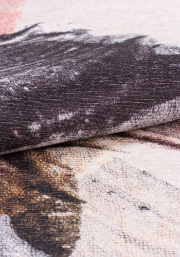 TEPPI Funk gulvtppe, m. mnster, rektangulr - multifarvet polyester (230x330)