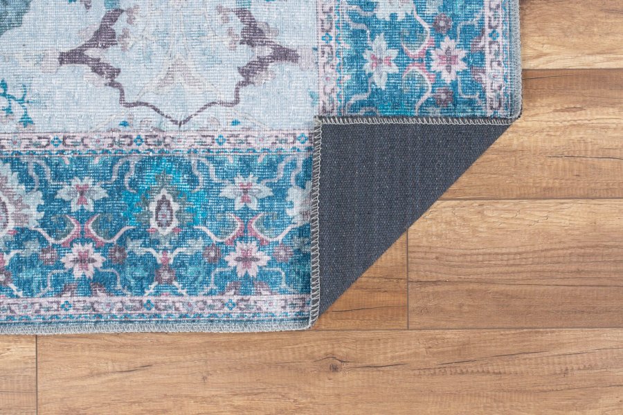 TEPPI Dorian Hall gulvtppe, m. mnster, rektangulr - multifarvet polyester (75x150)