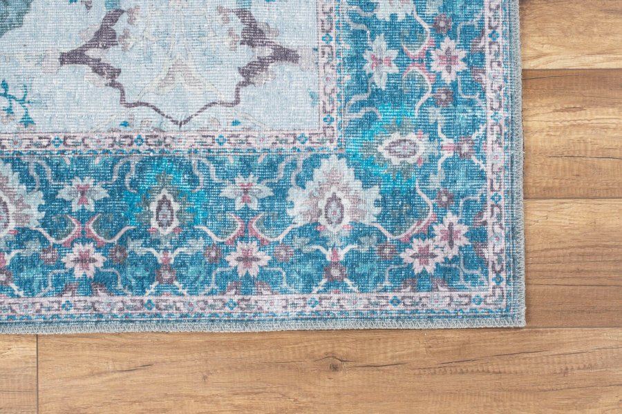 TEPPI Dorian Hall gulvtppe, m. mnster, rektangulr - multifarvet polyester (75x230)