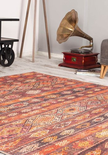 TEPPI Soul-teppe, med mnster, rektangulrt - flerfarget polyester (150x230)