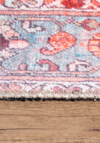 TEPPI Fusion gulvtppe, m. mnster, rektangulr - multifarvet polyester (210x310)