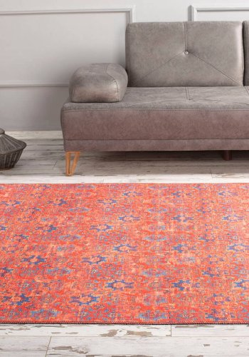 TEPPI Dorian gulvtppe, m. mnster, rektangulr - multifarvet polyester (230x330)