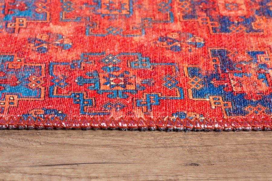 TEPPI Dorian gulvtppe, m. mnster, rektangulr - multifarvet polyester (230x330)