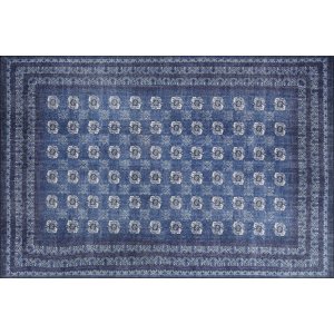 TEPPI Blues teppe, m. mnster, rektangulrt - flerfarget polyester (230x330)