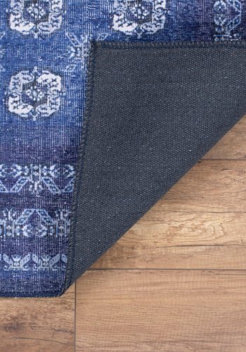 TEPPI Blues gulvtppe, m. mnster, rektangulr - multifarvet polyester (230x330)