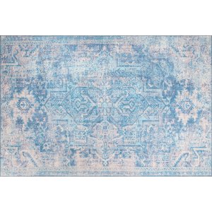 TEPPI Blues teppe, m. mnster, rektangulrt - flerfarget polyester (230x330)