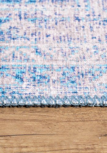 TEPPI Blues gulvtppe, m. mnster, rektangulr - multifarvet polyester (230x330)