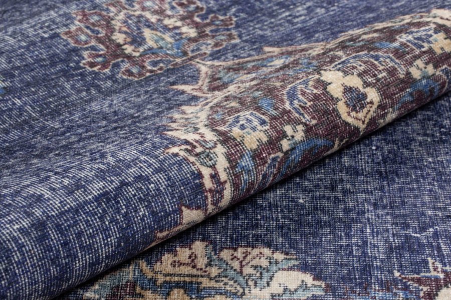 TEPPI Blues gulvtppe, m. mnster, rektangulr - multifarvet polyester (230x330)