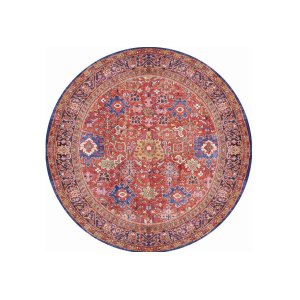 TEPPI Soul-teppe, m mnster, rundt - flerfarget polyester (150)