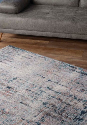 TEPPI Fusion gulvtppe, m. mnster, rektangulr - multifarvet polyester (150x230)