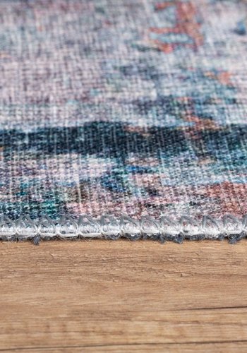 TEPPI Fusion gulvtppe, m. mnster, rektangulr - multifarvet polyester (150x230)