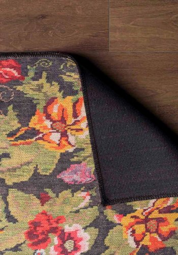 TEPPI Soul-teppe, m. mnster, rektangulrt - flerfarget polyester (140x190)