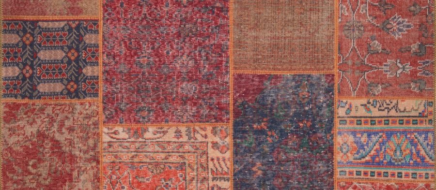 TEPPI Jazz gulvtppe, m. mnster, rektangulr - multifarvet polyester (150x230)