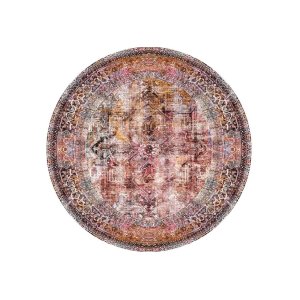 TEPPI Fusion teppe, m mnster, rundt - flerfarget polyester (150)