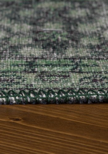 TEPPI Blues Hall gulvtppe, m. mnster, rektangulr - multifarvet polyester (75x230)