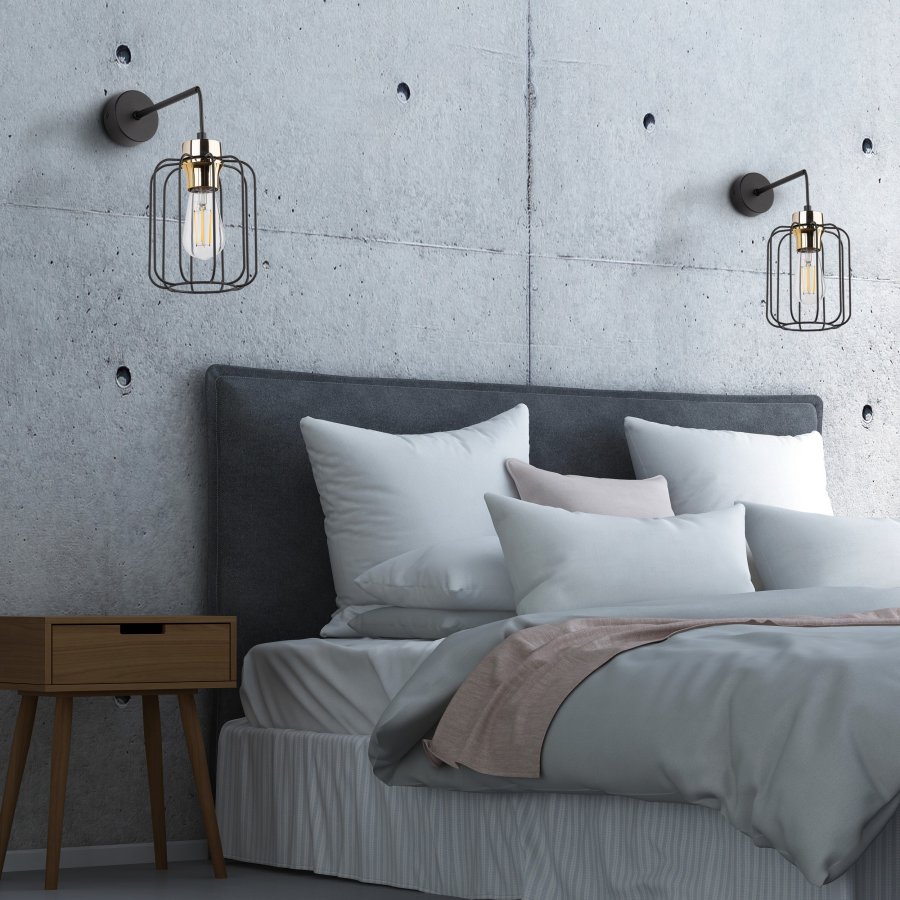 TK Galaxy vglampe - kobber og sort metal