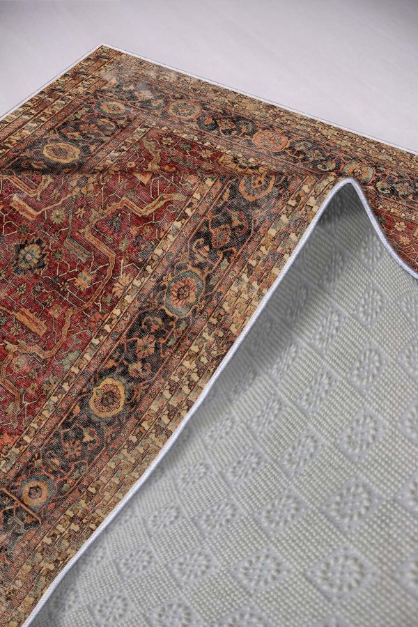 TEPPI Hmnt685 gulvtppe, rektangulr - multifarvet polyester (60x100)