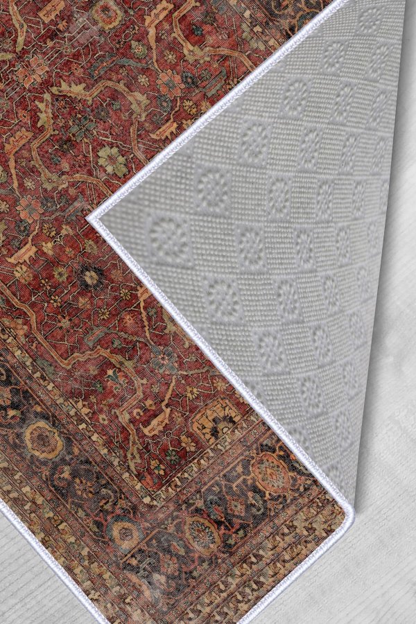 TEPPI Hmnt685 gulvtppe, rektangulr - multifarvet polyester (60x100)