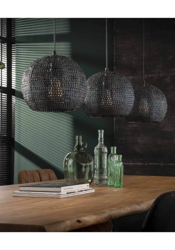 FURBO taklampe, m. 3 skjermer - slvjern