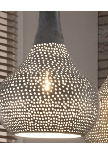 FURBO taklampe, m. 4 lamper - gr jern