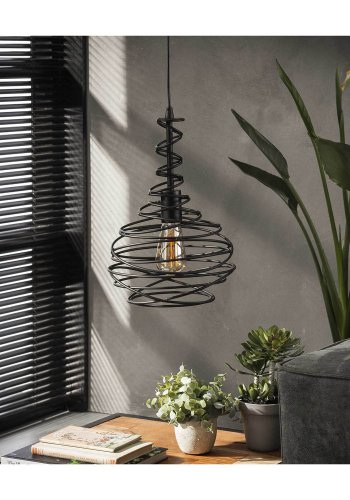 FURBO taklampe, med skjerm med koniske viklinger - slv stl