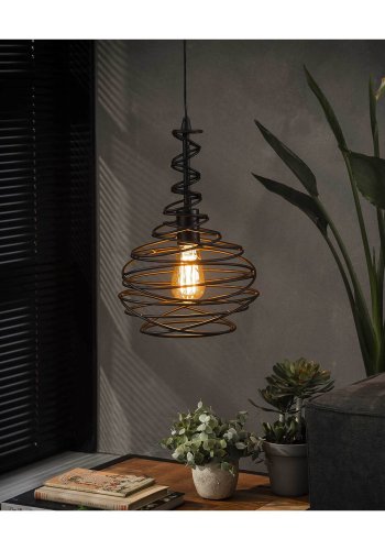 FURBO taklampe, med skjerm med koniske viklinger - slv stl