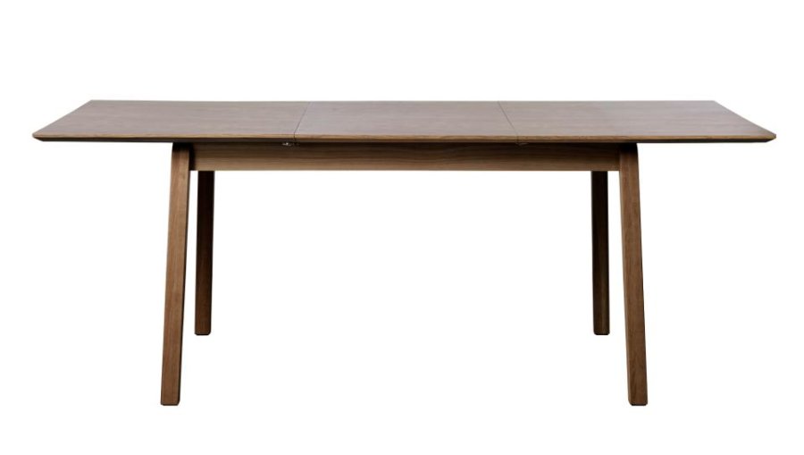 Bari spisebord, m. butterflybordplade - rgfarvet egefinér og egetr (95x140-200)