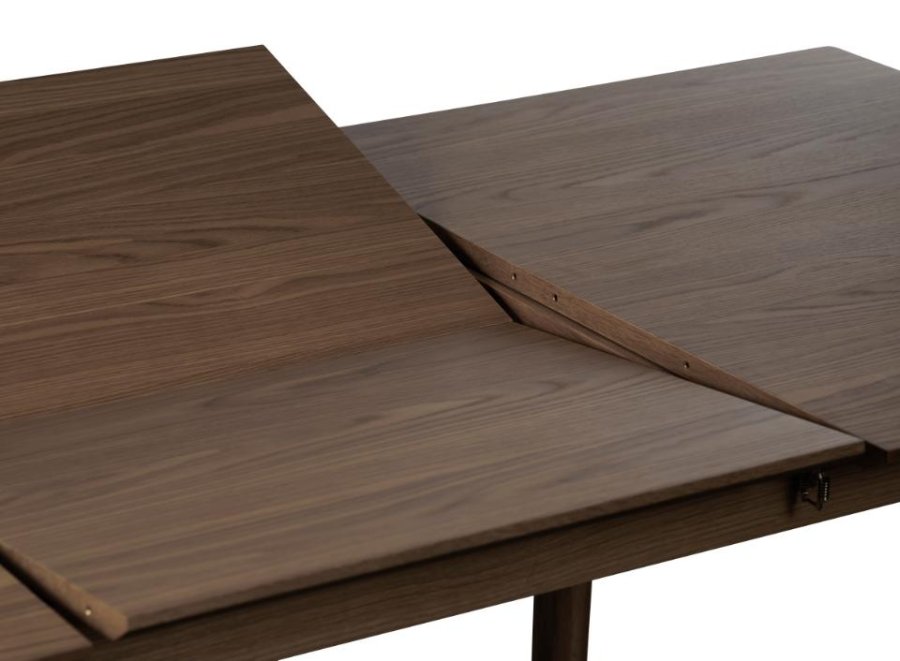 Bari spisebord, m. butterflybordplade - rgfarvet egefinér og egetr (95x140-200)