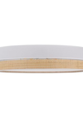 
TK Paglia taklampe - hvitt stoff og naturflett
