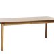 Bari matbord, m. fj&auml;rilsbordsskiva - naturlig ekfan&eacute;r och ektr&auml; (95x190-290)