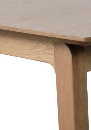 Bari matbord, m. fj&auml;rilsbordsskiva - naturlig ekfan&eacute;r och ektr&auml; (95x190-290)