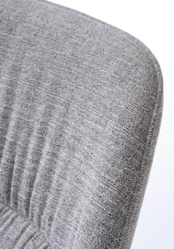 Esszimmerstuhl Meridian – graues Tweed-Polyester und schwarze Beine