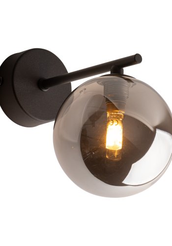 TK Ester vegglampe - svart glass og metall