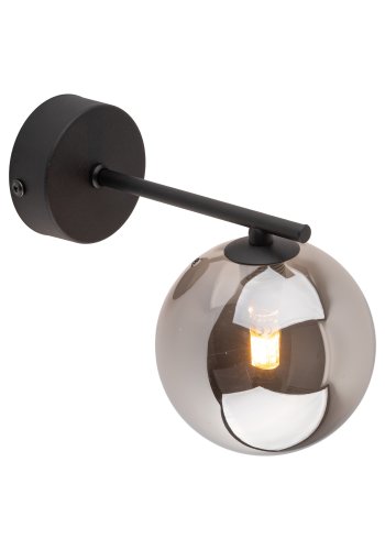 TK Ester vegglampe - svart glass og metall