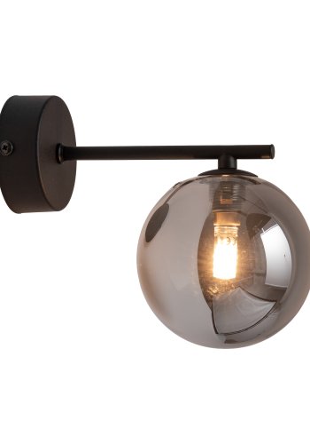 TK Ester vegglampe - svart glass og metall