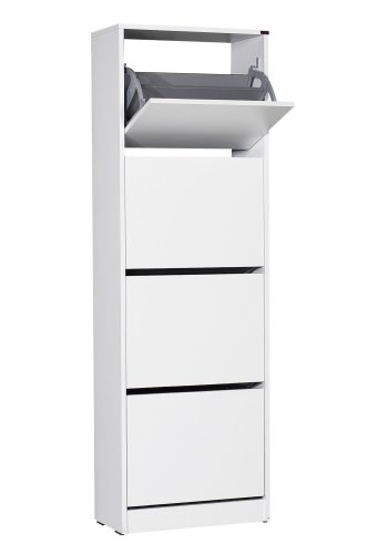 FUNZI LIVING SHC Schuhschrank, m. 4 Türen - weißes Melamin