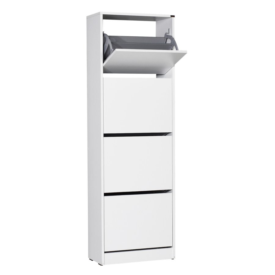 FUNZI LIVING SHC Schuhschrank, m. 4 Türen - weißes Melamin