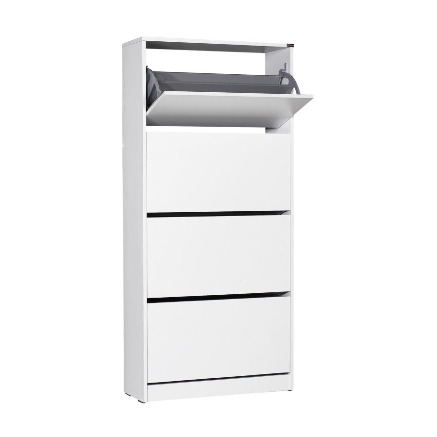 FUNZI LIVING SHC Schuhschrank, m. 4 Türen - weißes Melamin