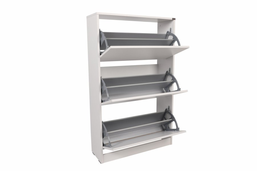 FUNZI LIVING SHC Schuhschrank, m. 3 Türen - weißes Melamin