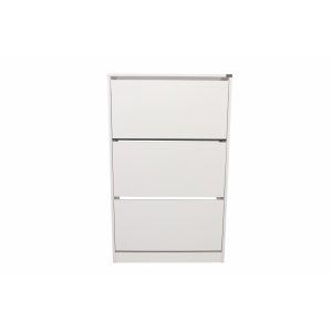 FUNZI LIVING SHC skoskab, m. 3 lger - hvid melamin