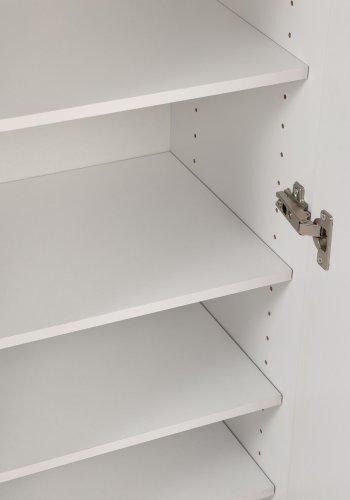 FUNZI LIVING SHC Schuhschrank, m. 2 Türen und Einlegeböden - weißes Melamin