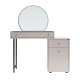 NORDVÄRK Tmu-712-Vv-1 sminkebord, med speil, 1 dr, 1 hylle, 2 skuffer - glass og melamin (108x47)