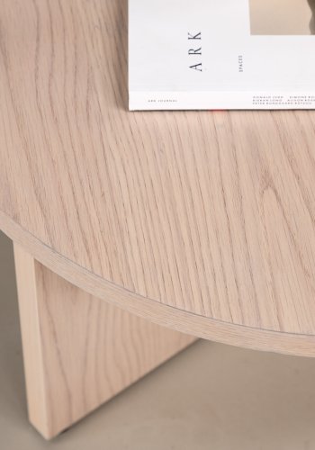 VIND KOLLEKSJON Saltö Stort salongbord, rundt - hvitkalket finer (85)