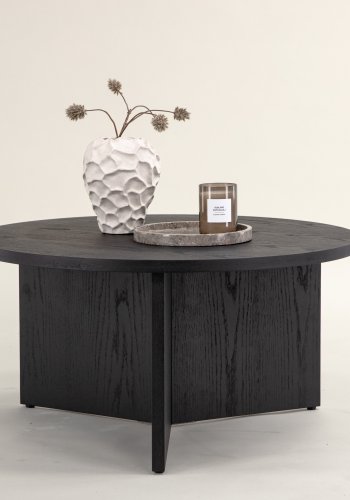 VIND KOLLEKSJON Saltö Lite salongbord, rundt - svart finer (65)