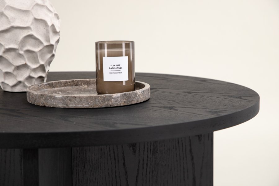 VIND KOLLEKSJON Saltö Lite salongbord, rundt - svart finer (65)