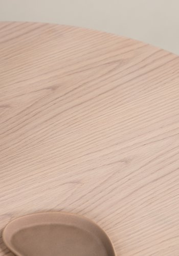 VIND KOLLEKSJON Salt Stort salongbord, rundt - hvitkalket finer (65)