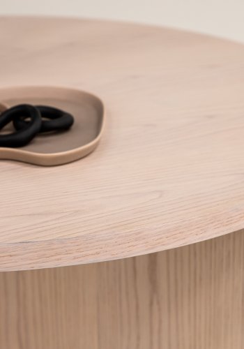 VIND KOLLEKSJON Salt Stort salongbord, rundt - hvitkalket finer (65)